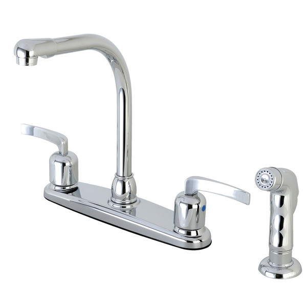 Kingston FB751EFLSP 8-Inch Centerset Kitchen Faucet with Sprayer FB751EFLSP